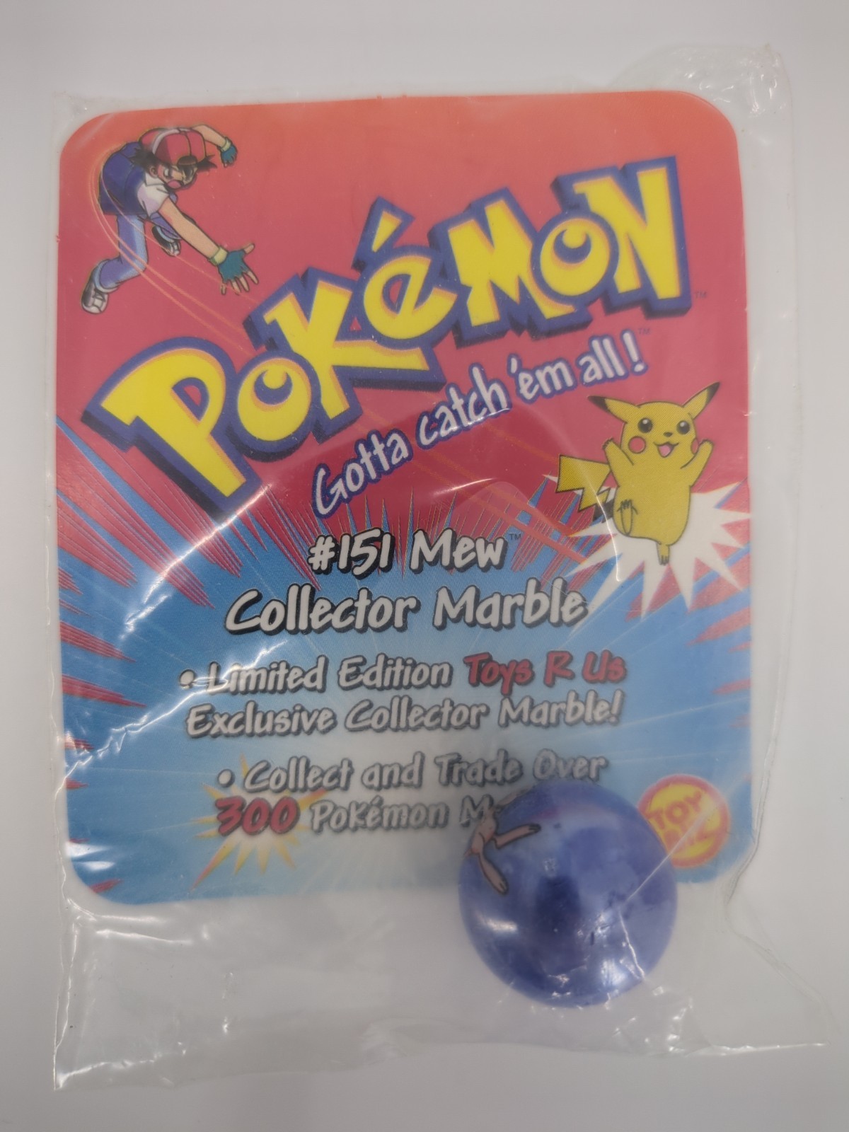 1999 Toy Biz Pokemon #151 Mew Collector Marble Factory Sealed Nintendo Licensed