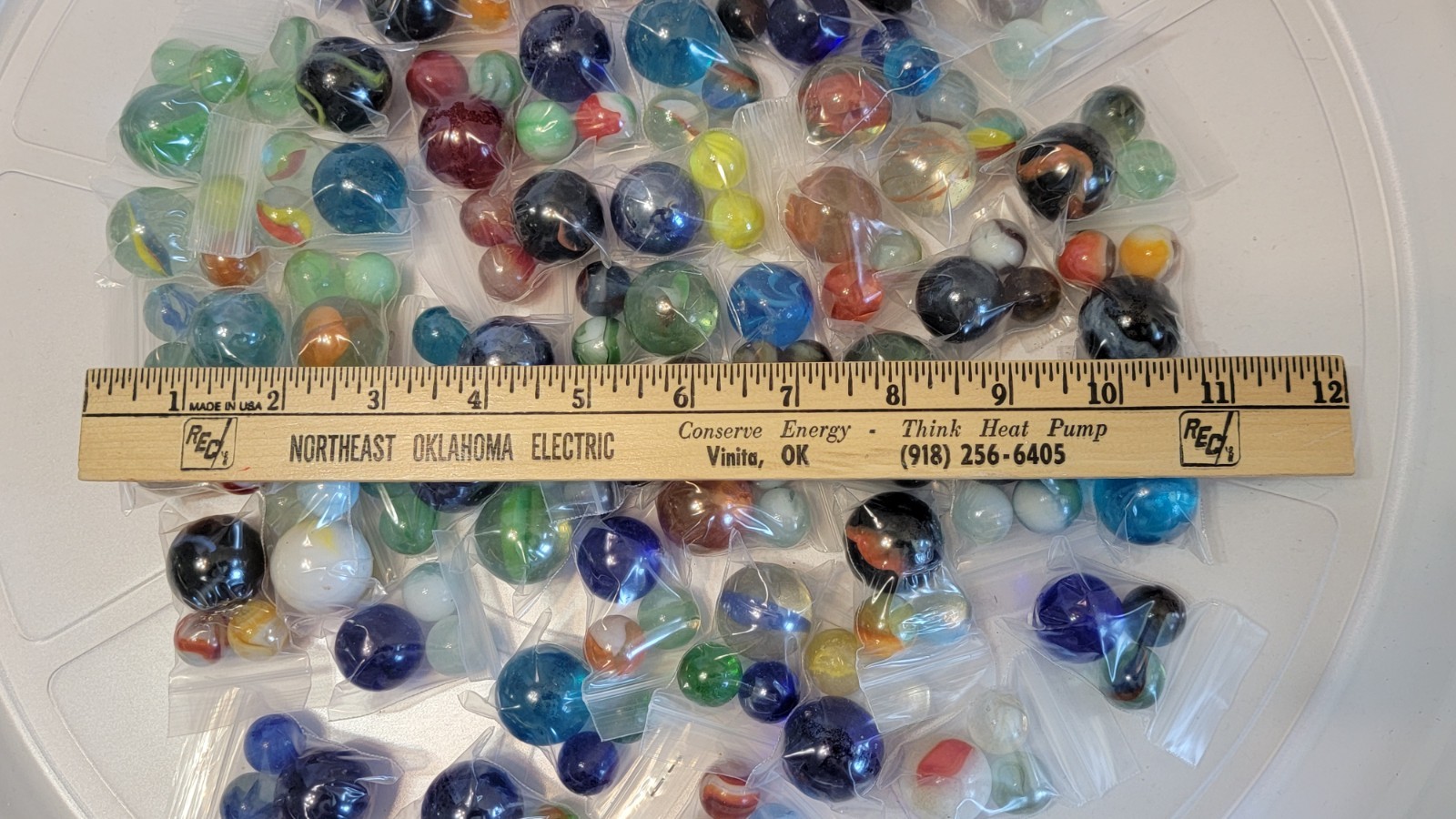 Lot of 150 Mixed Vintage SHOOTERs & Marbles PKGd in 50 individual bags of 3 each