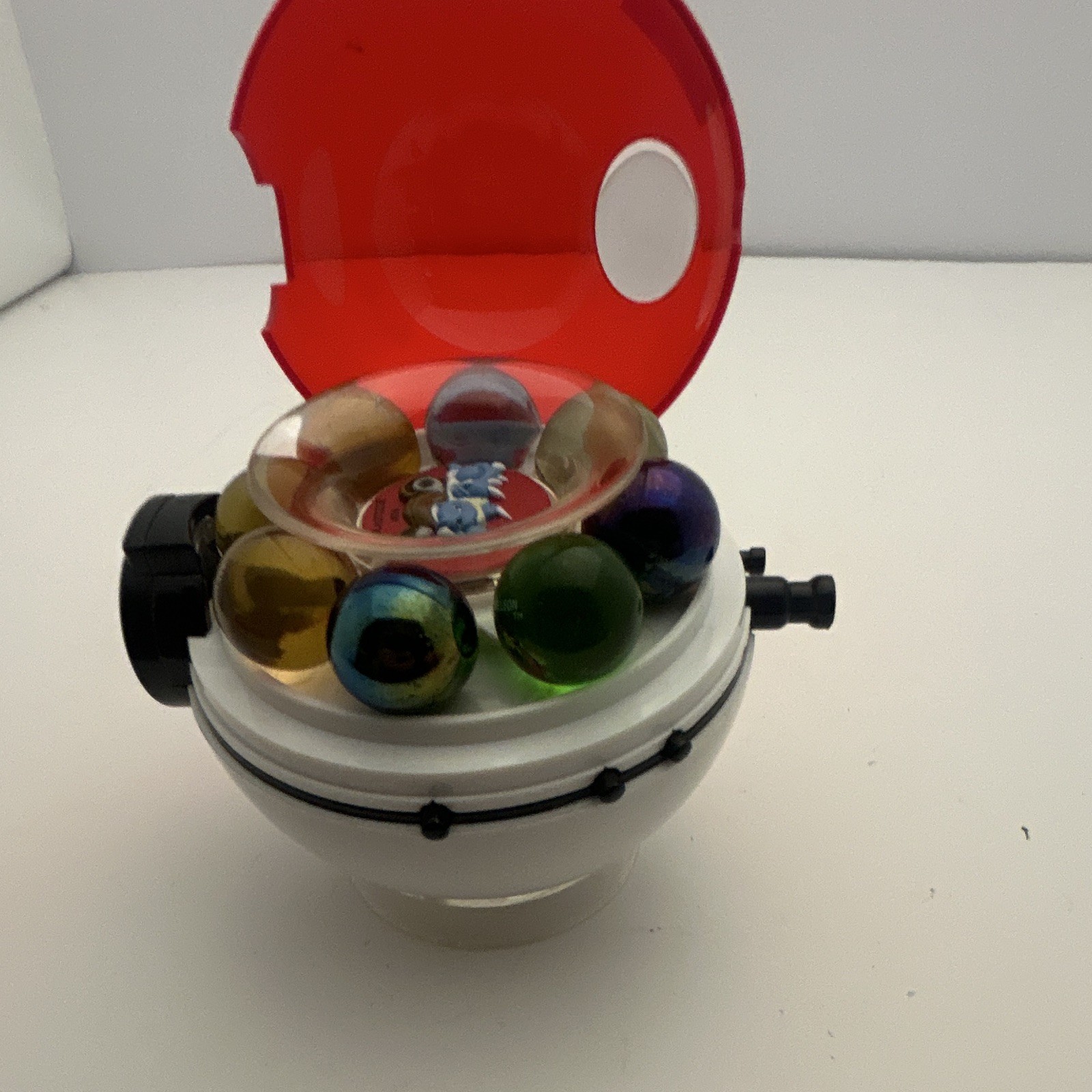 Pokémon Poké Ball Blastoise Marble Storage Case w/ Assorted Glass Marbles