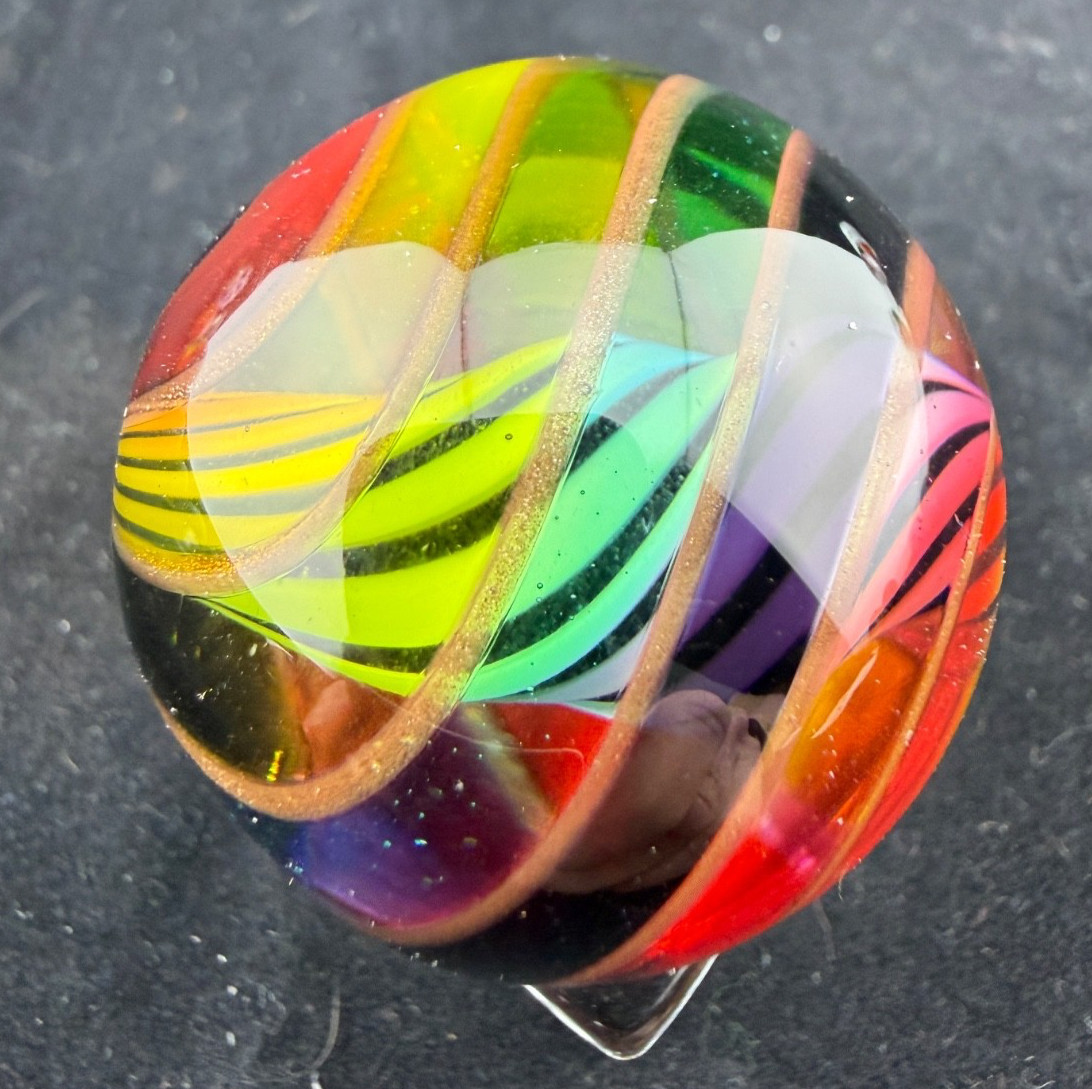 Eddie Seese signed FES04 1 1/2″ Spectrum Lutz Marble