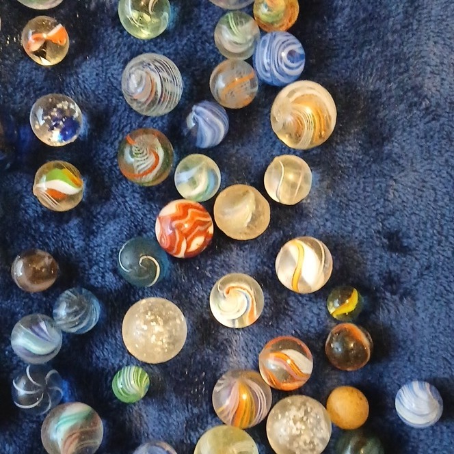 German – Assorted Glass Swirl & Clay, Various Colors/Sizes, Ending My Collection