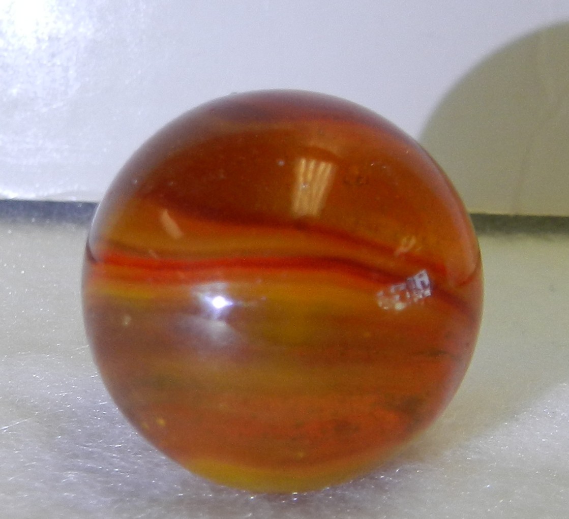 #20411m Vintage Peltier Glass Windshield Shooter Marble .81 Inches Mint Minus