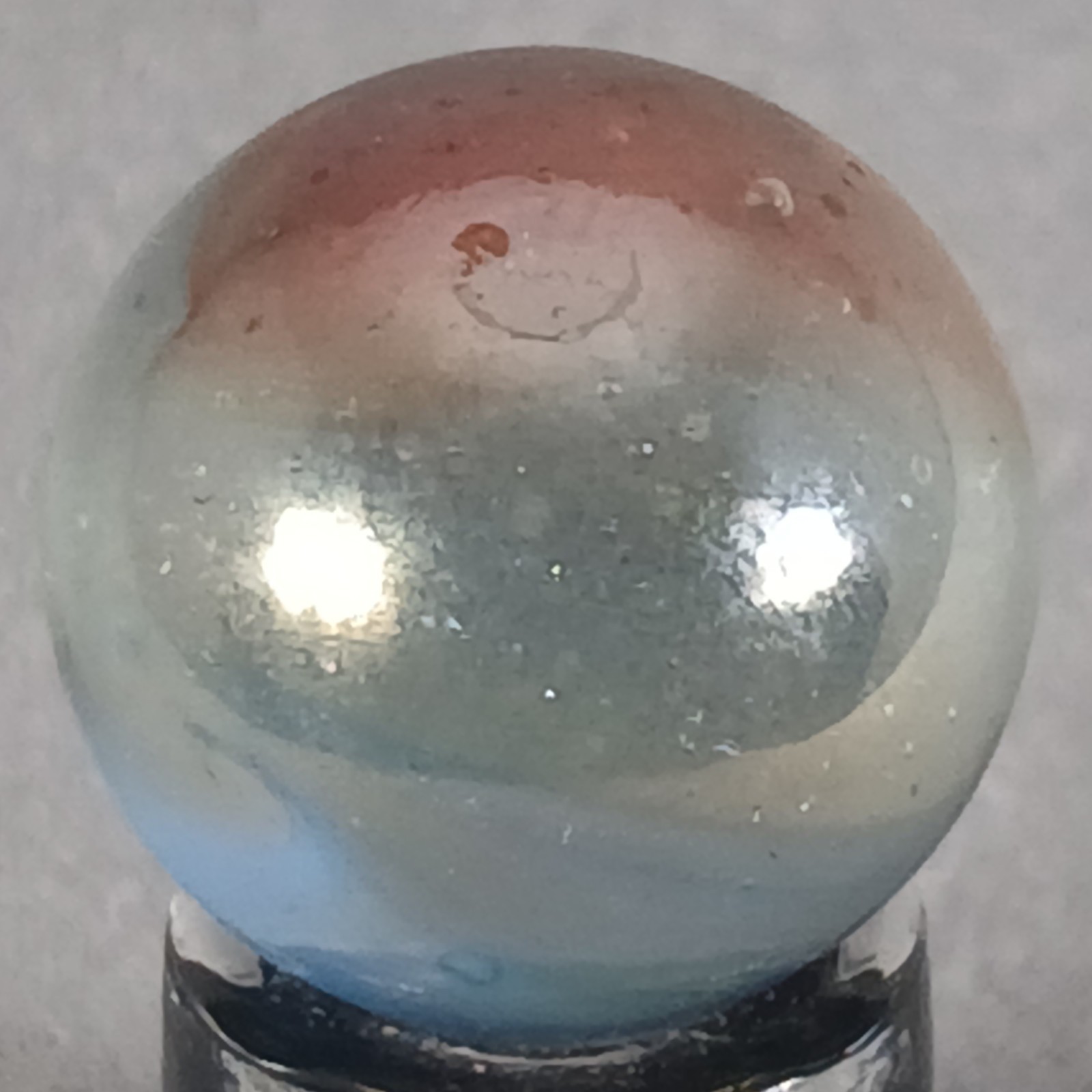 Vintage Iridescent Patch And Ribbon Marble .62 Inches Near-Mint Condition