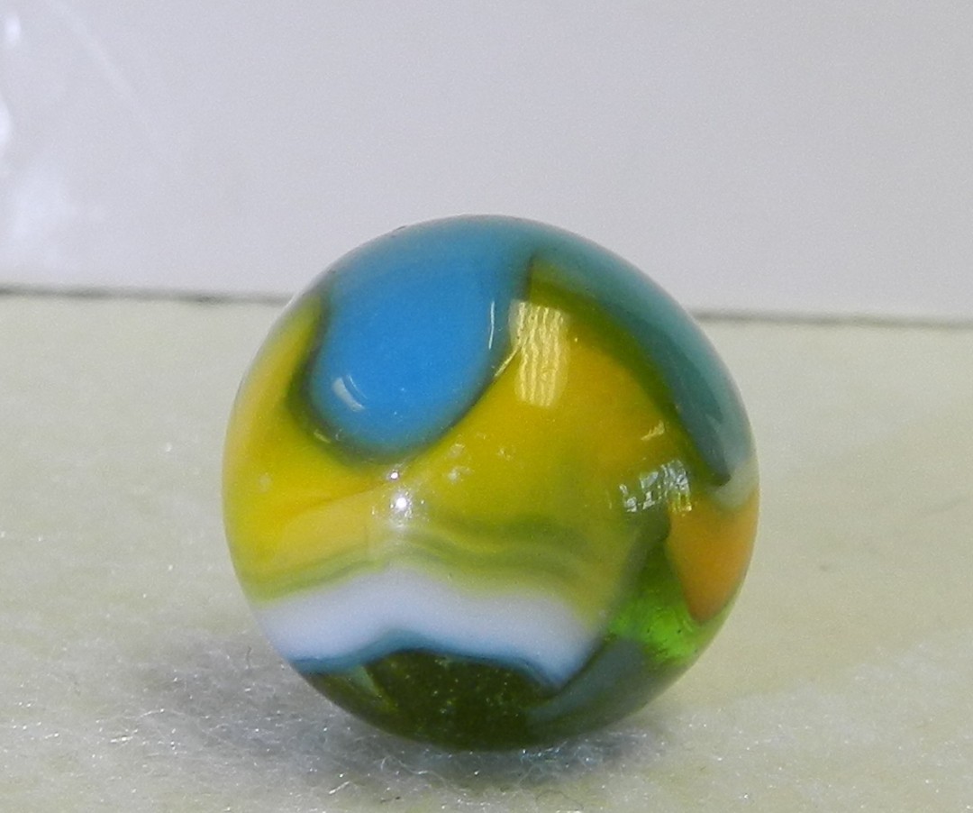 #21035m Beautiful Peltier Glass Swirl Marble .69 Inches NM