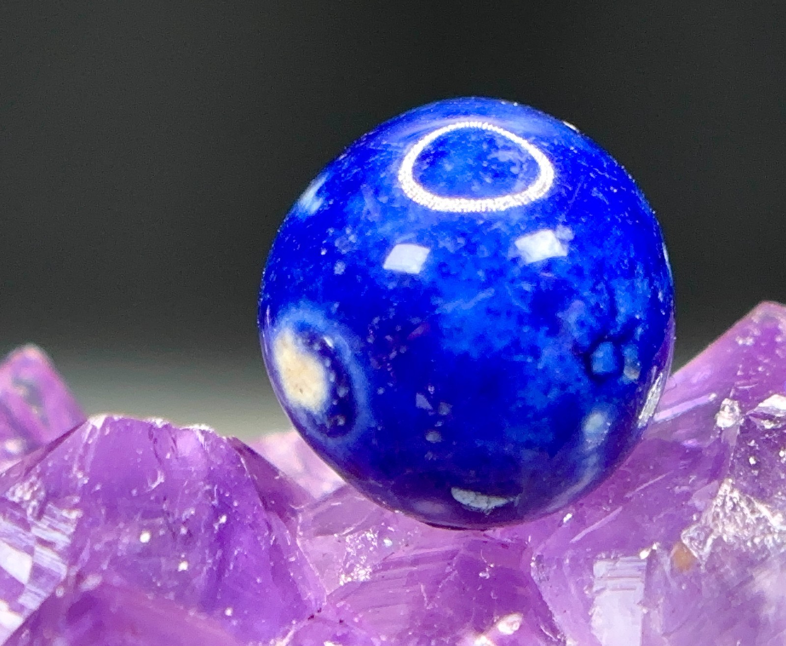 SMALL Antique Vintage Handmade Clay Bennington Marble – Cobalt Blue – .54″ Nice