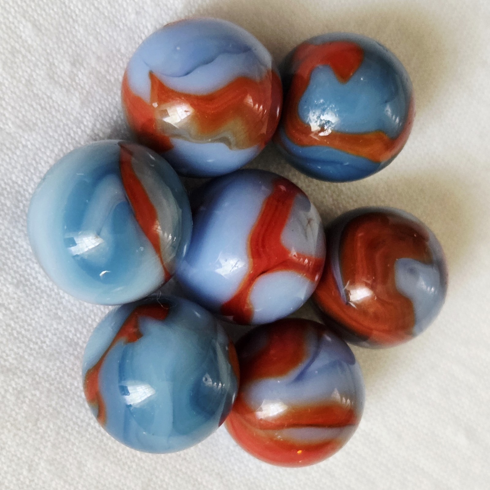 Spiderman Superboy Peltier Alley Agate WV Marble King Blue Red Swirl Marbles Lot