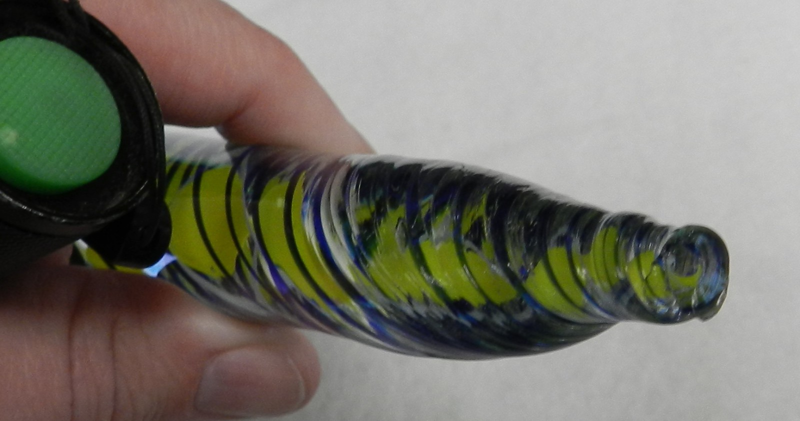 Nice Handmade Marble Cane Peice 8 1/2 Inches Unknown Artist