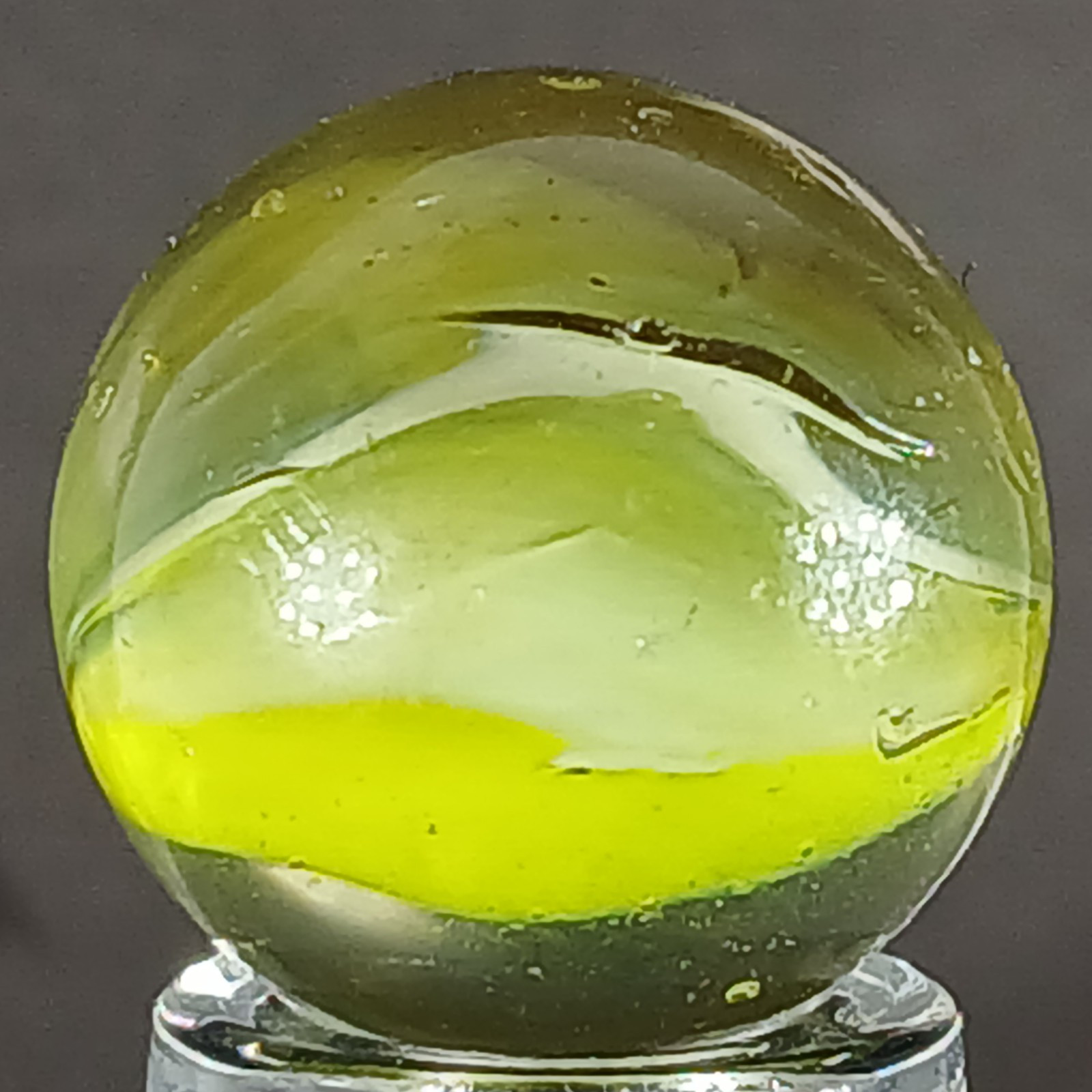 Vintage Tri-Color Hybrid Cat’s Eye Marble .59 Inches Near-Mint Condition