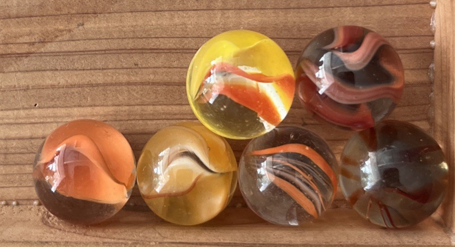 Vintage Marble Lot Cat Eye Swirl Corkscrew UV Reactive Spaghetti Shooter