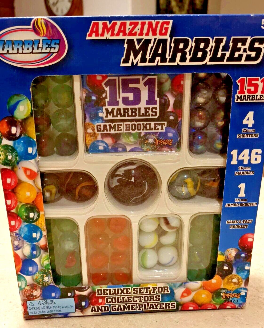 151 Amazing Marbles Deluxe Set For Collectors And Game Players. New in box.