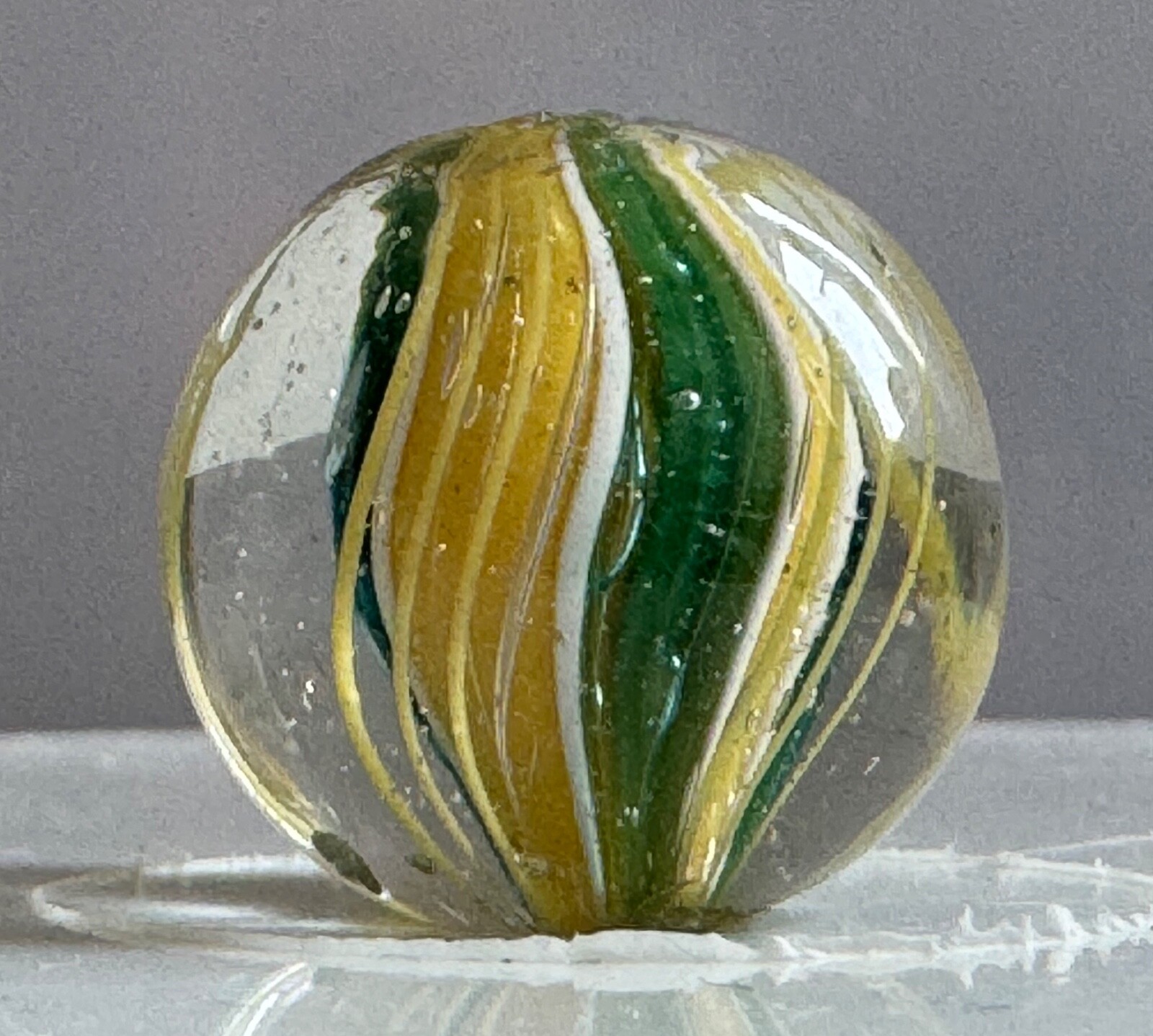 Fantastic Yellow/Green/White Solid Core Marble 18mm (23/32”)