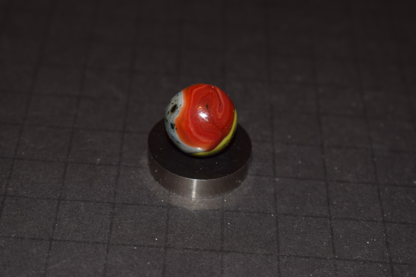 JABO/DAS 🌺Wildflowers 🐂OXBLOOD Adventure Toy Marble Size .687″=11/16=17mm Mint