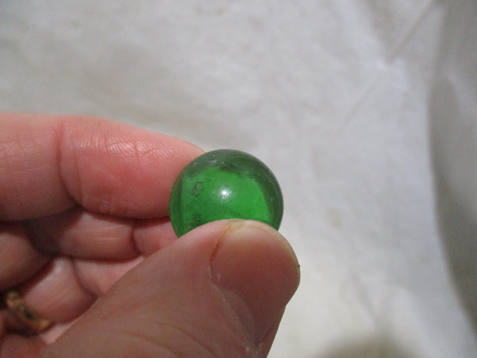 Lot of 75+ Vtg Glass Marbles Confetti White Green Blue Assortment