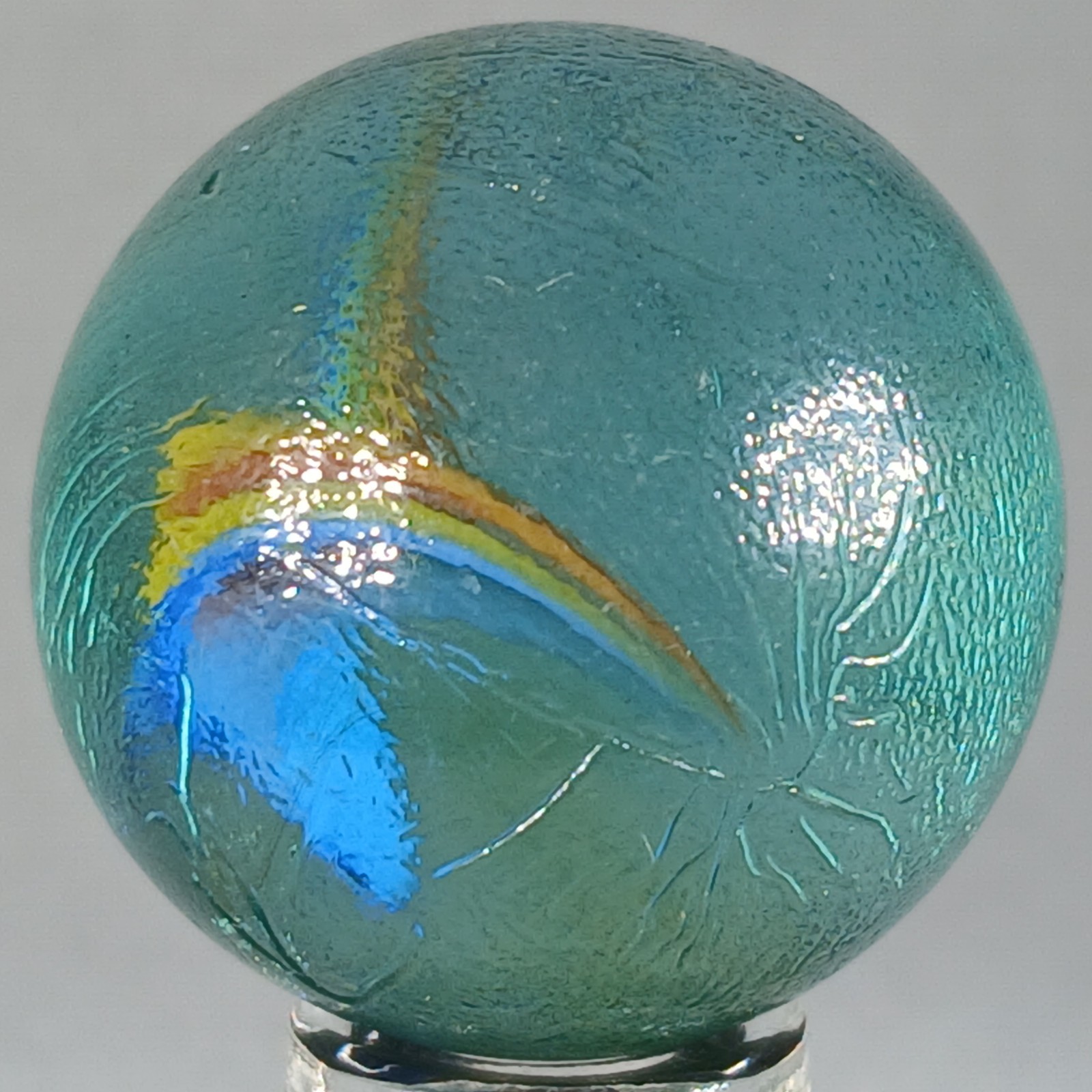 Large Vintage Imported Hybrid Cat’s Eye Marble .93 Inches Near-Mint Condition