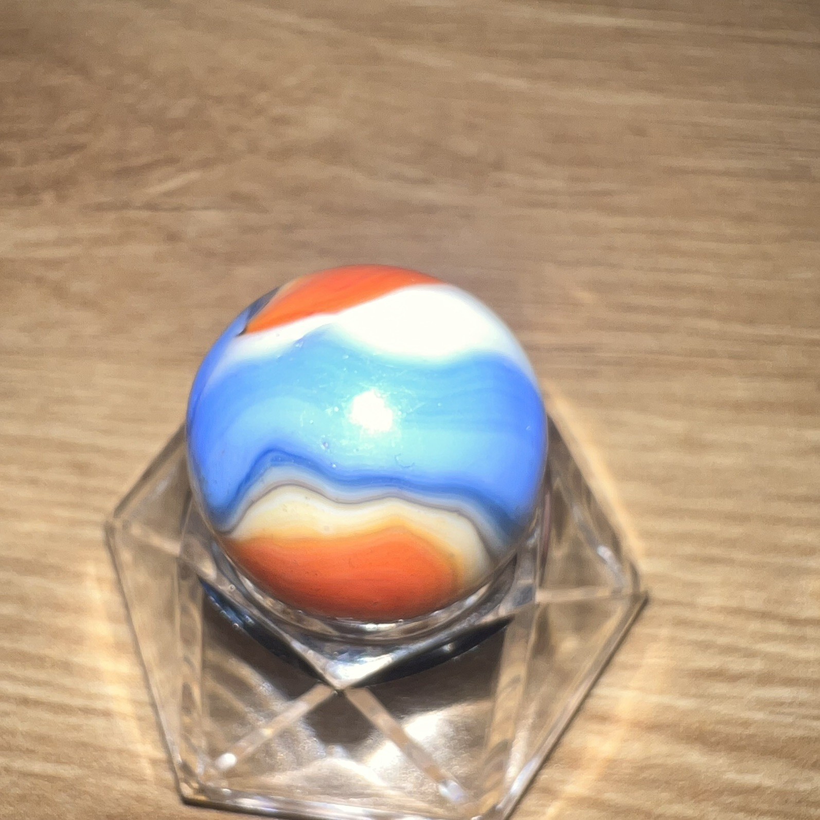 AKRO AGATE 🇺🇸LIBERTY🇺🇸 MARBLE Slightly wonky, one of a kind 🥰 13/16