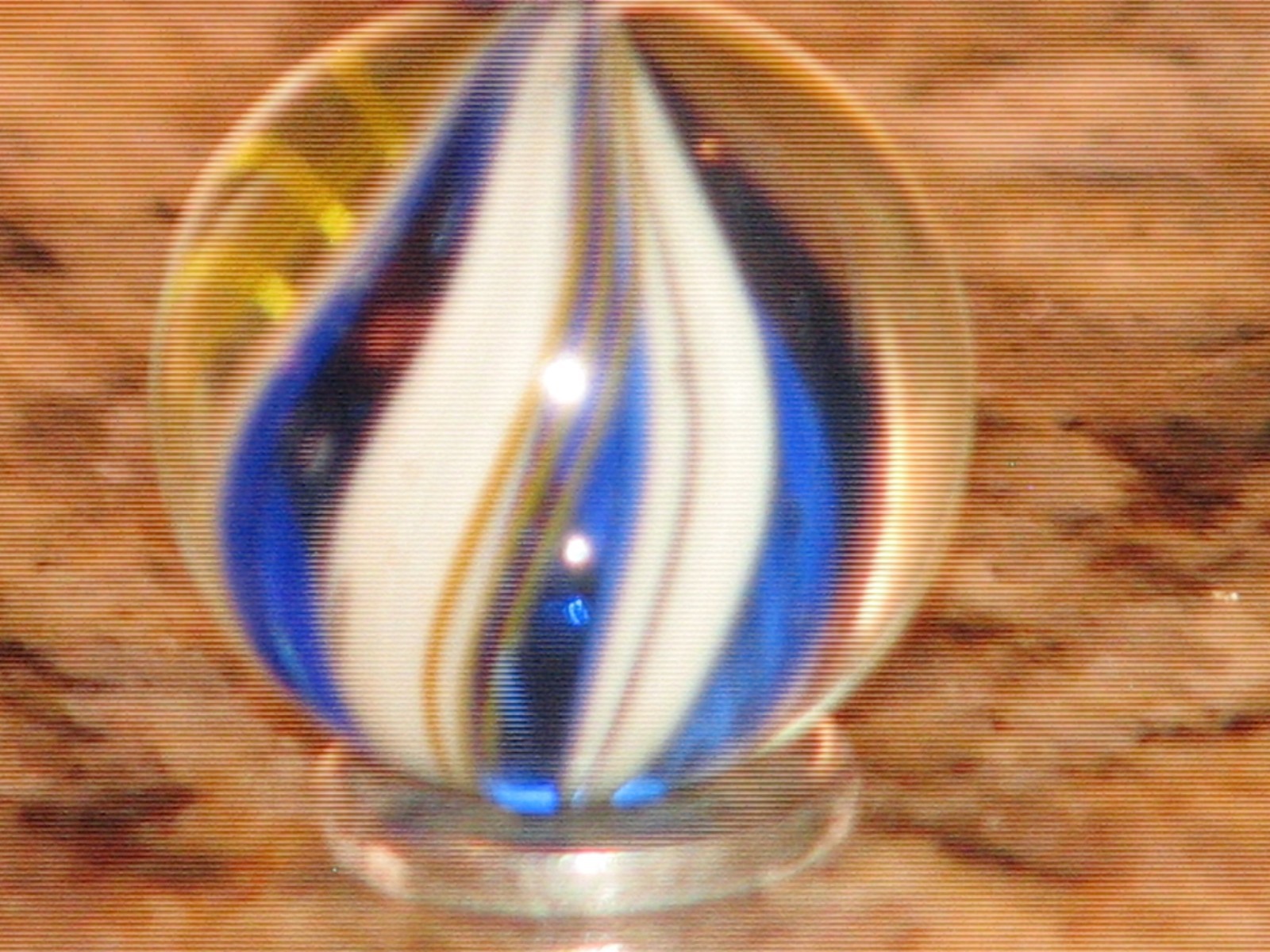 .667 inch dia. Antique German swirl marble