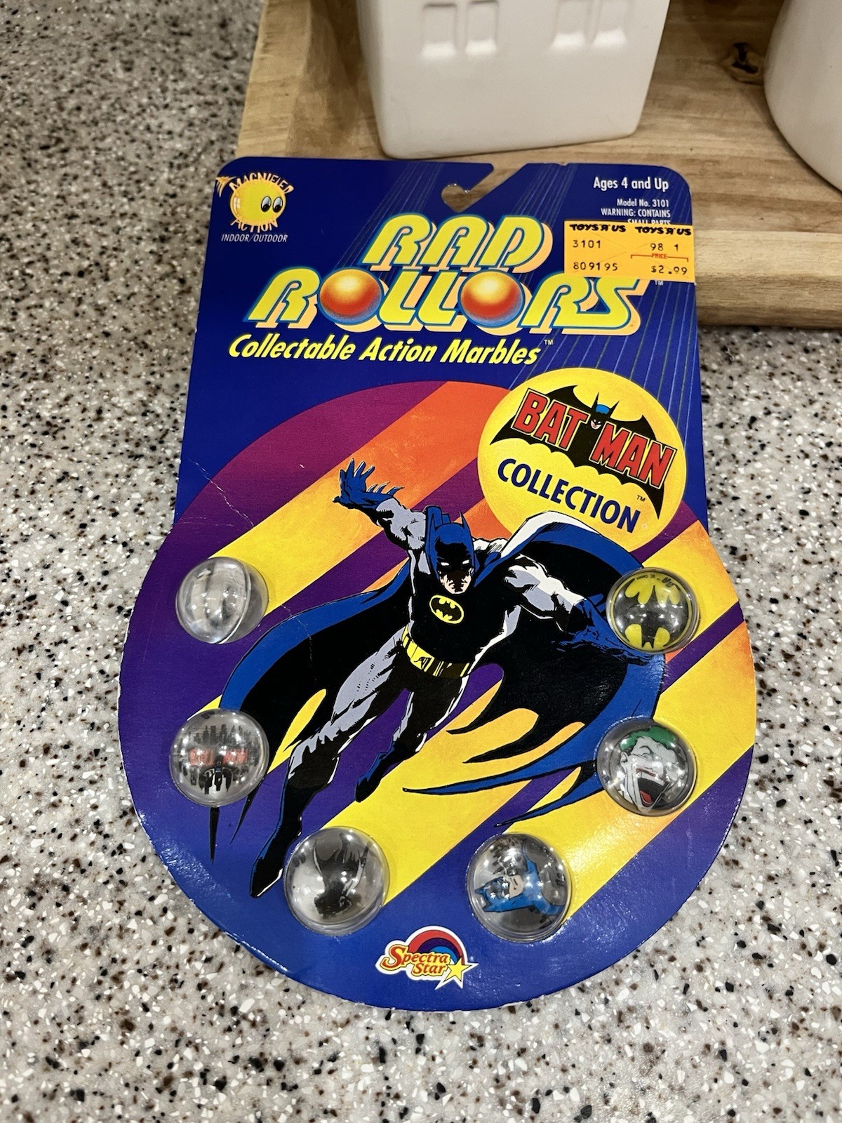 Vintage 1990 Spectra Stars Rad Rollers Action Marbles BATMAN DC Comics Sealed