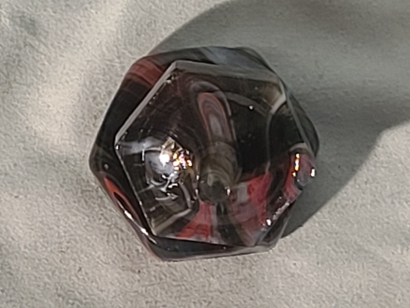 ANDY DAVIS, Glass Art Spinning Hex Top & Base, Ultra Run (?), #125C