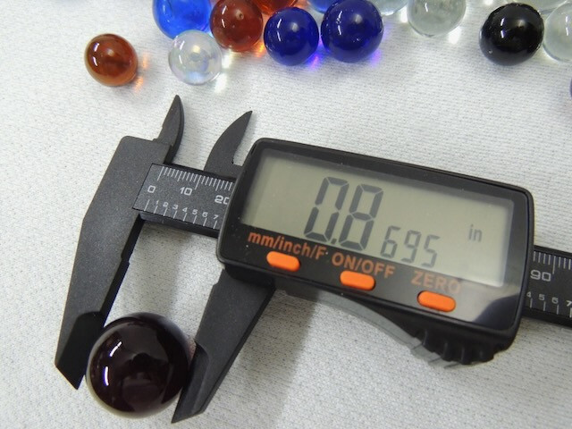 203 Vintage Clear Cobalt & Mixed Color Marbles Good Condition 0.555 to 0.980″