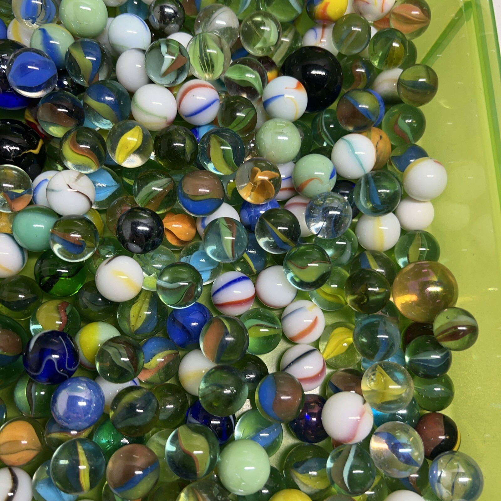 ESTATE FINDS Marbles Large Variety Lot Great Pieces Unsearched See Pictures 7lbs