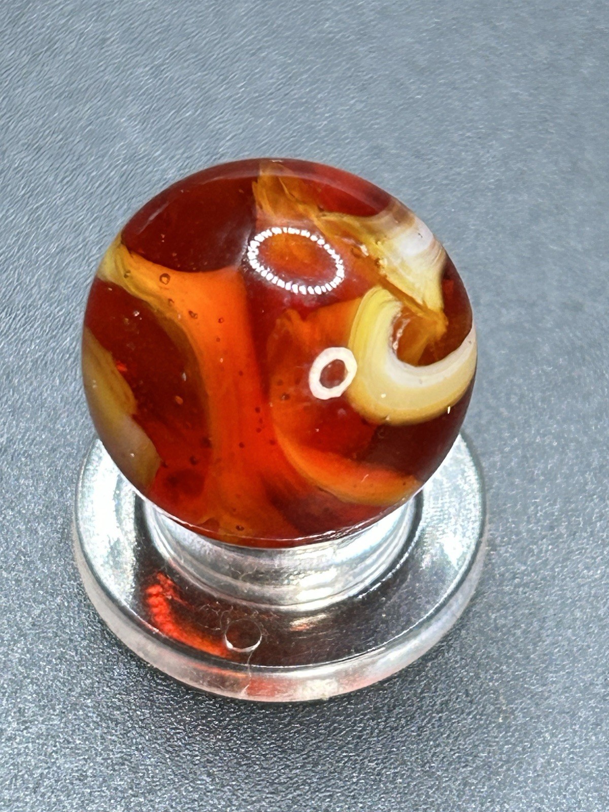 Vintage Champion Furnace Swirl Marble UV Reactive Swirl Marble 0.669”