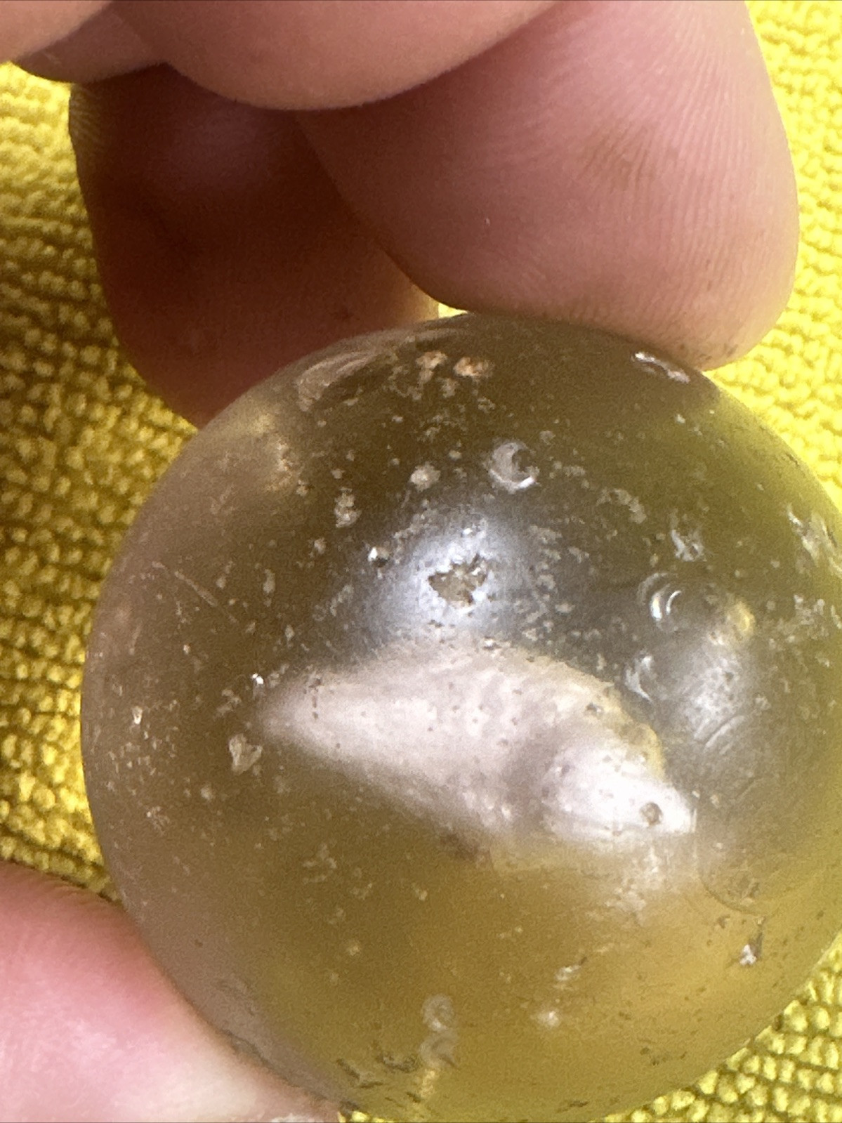 Antique Dove Inside Glass Marble Old Decorative Collectible Rare