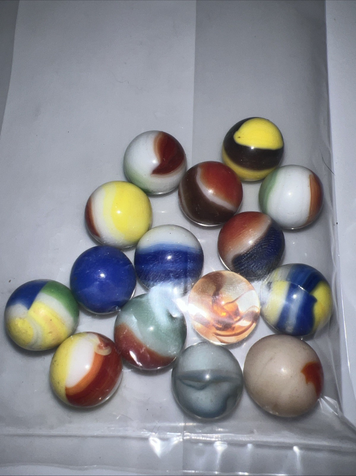 15 Super Nice Old Vintage Marbles, 13.5mm (+r-) M/ NM