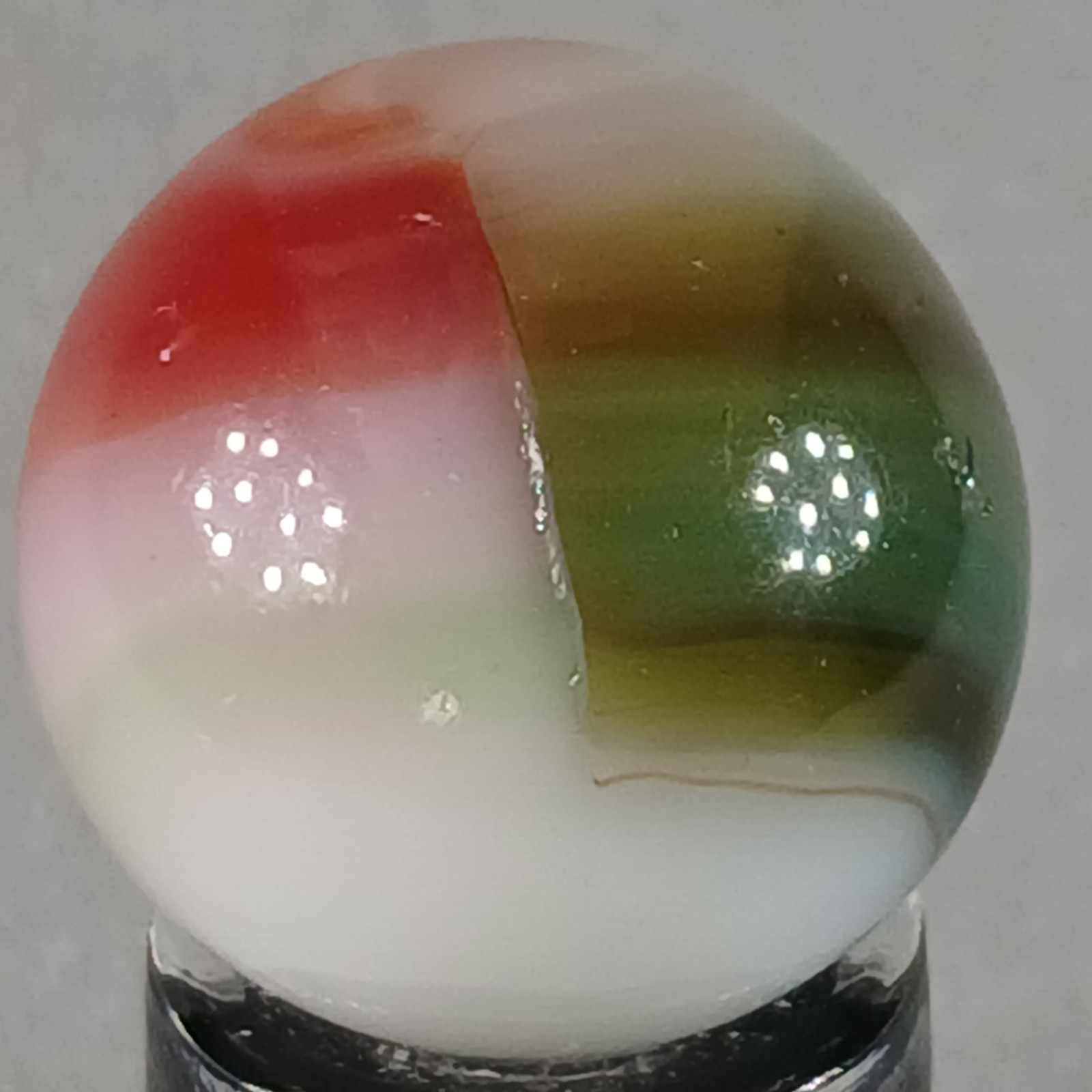 Vintage Vitro Tri-Lite Marble .61 Inches Near-Mint Condition Combined Shipping