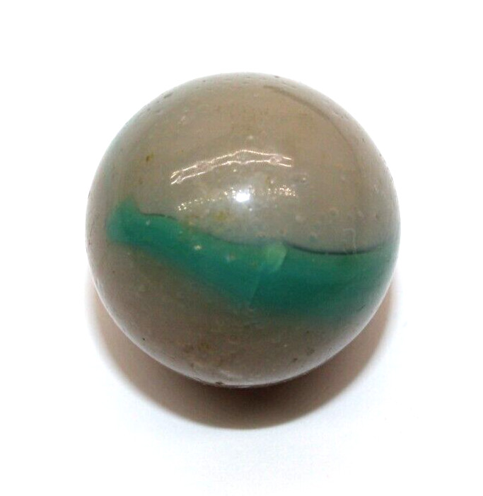 Set of 2 Classic Gray Blue Green Swirl Shooter Marble MCM 20 mm