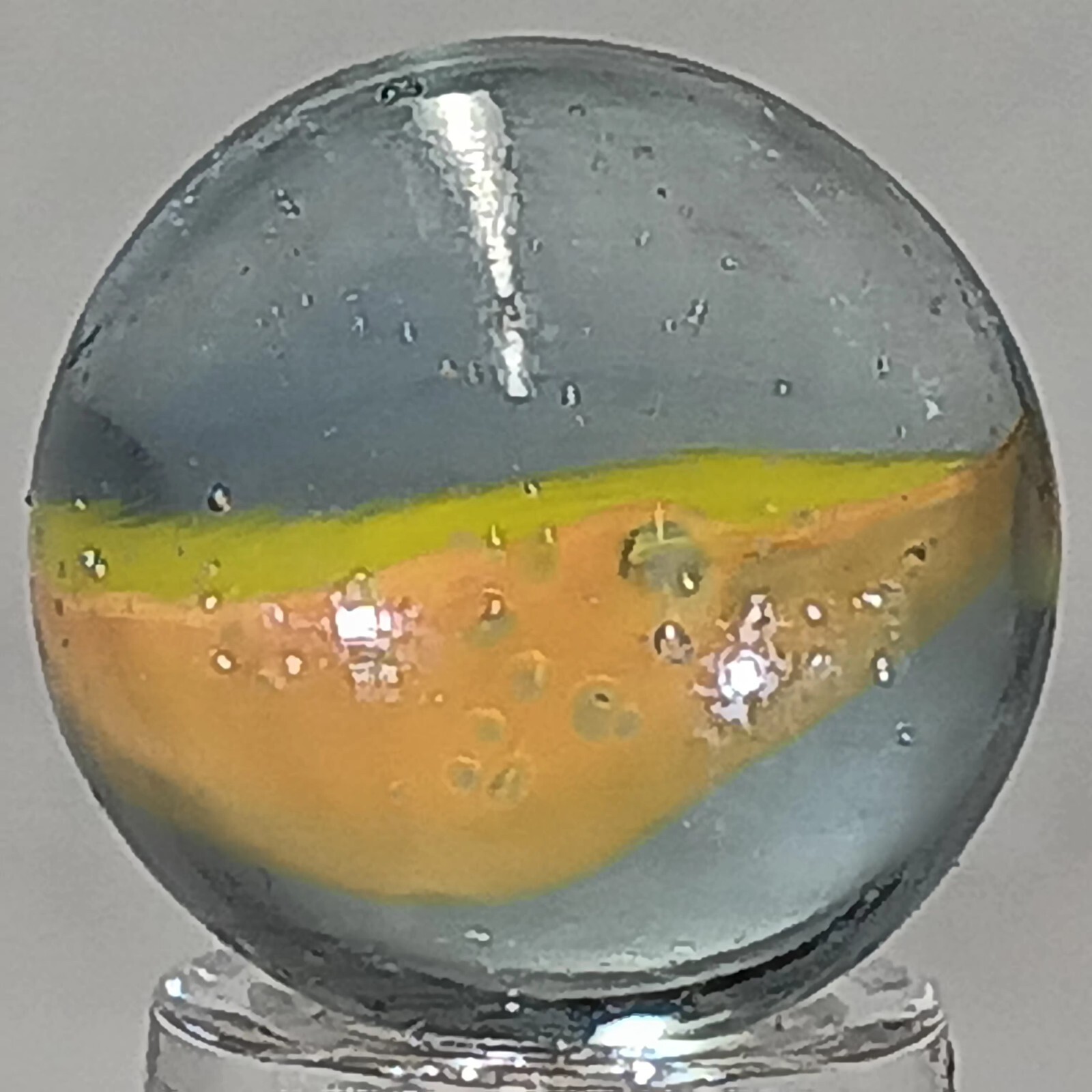 Vintage Tri-Color Hybrid Cat’s Eye Marble .62 Inches Near-Mint Condition
