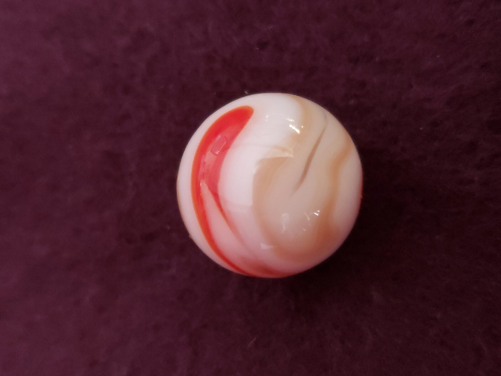 Akro Agate Peltier Vitro Christensen Marble King Jabo Oxblood Swirl Marble .59″