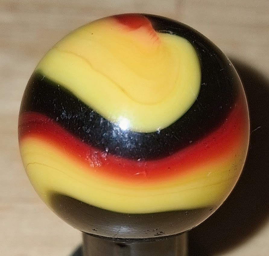 Vintage Akro Agate “Indian Blanket” Corkscrew Marble 23/32″