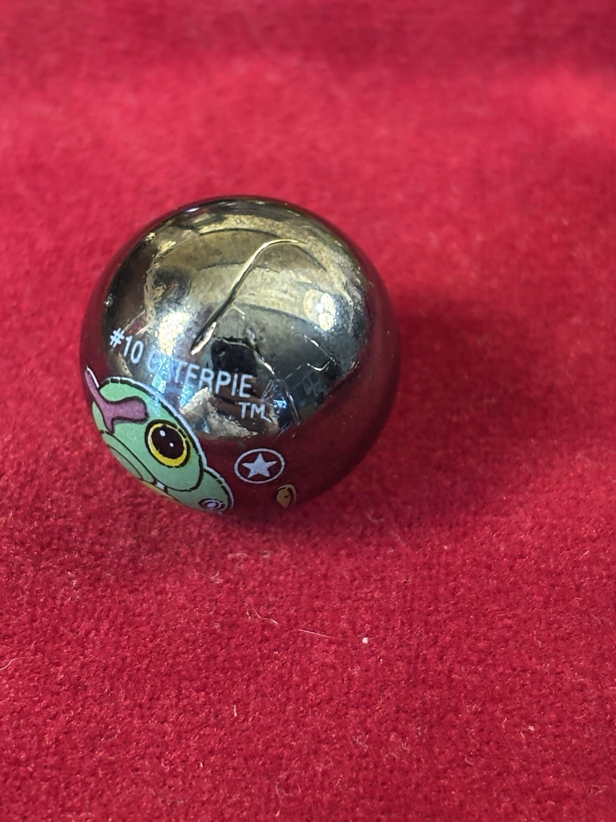 1999 Vintage Pokémon #10 Caterpie Marble ToyBiz Holo Iridescent 1st Edition
