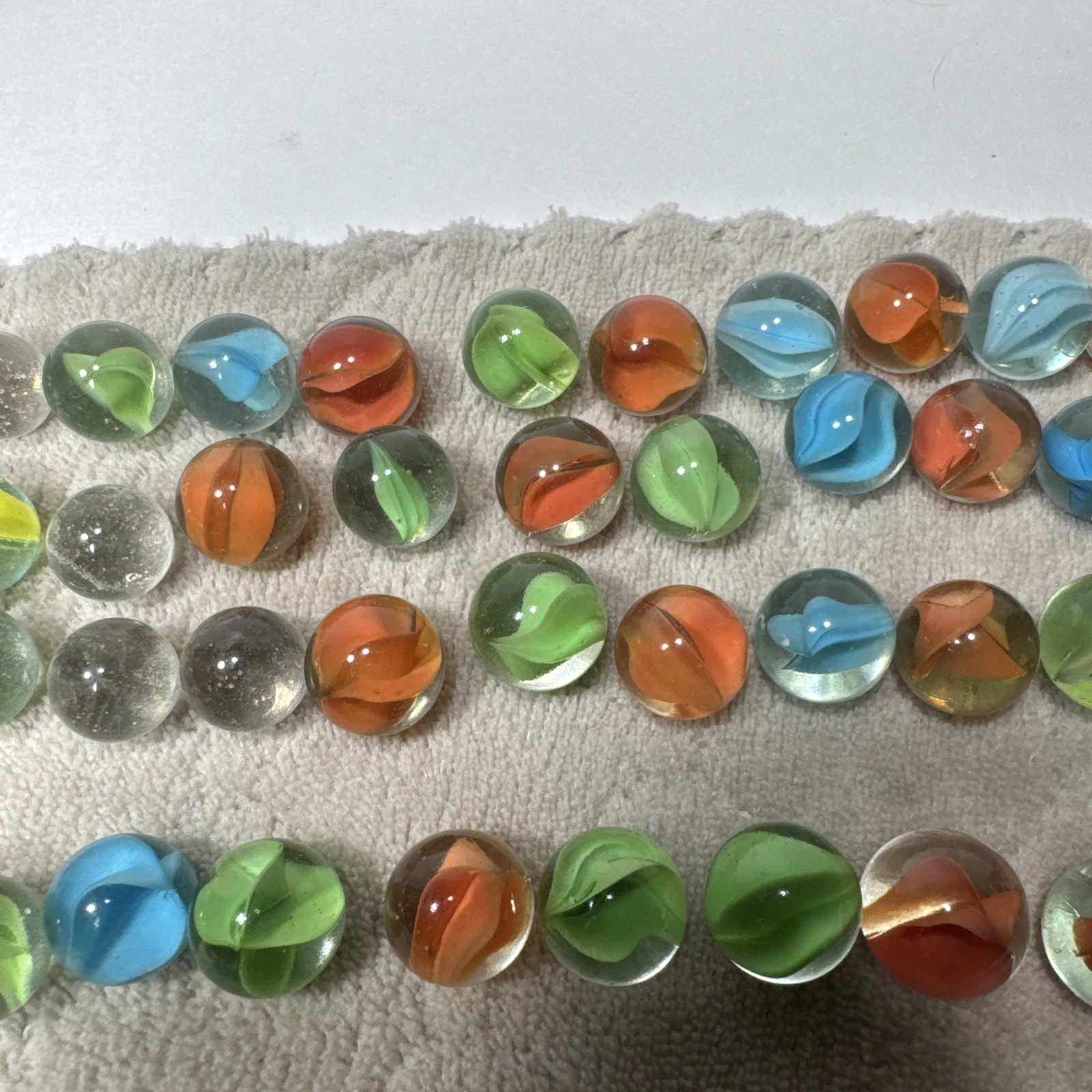 121 Vintage Marbles, Various Sizes