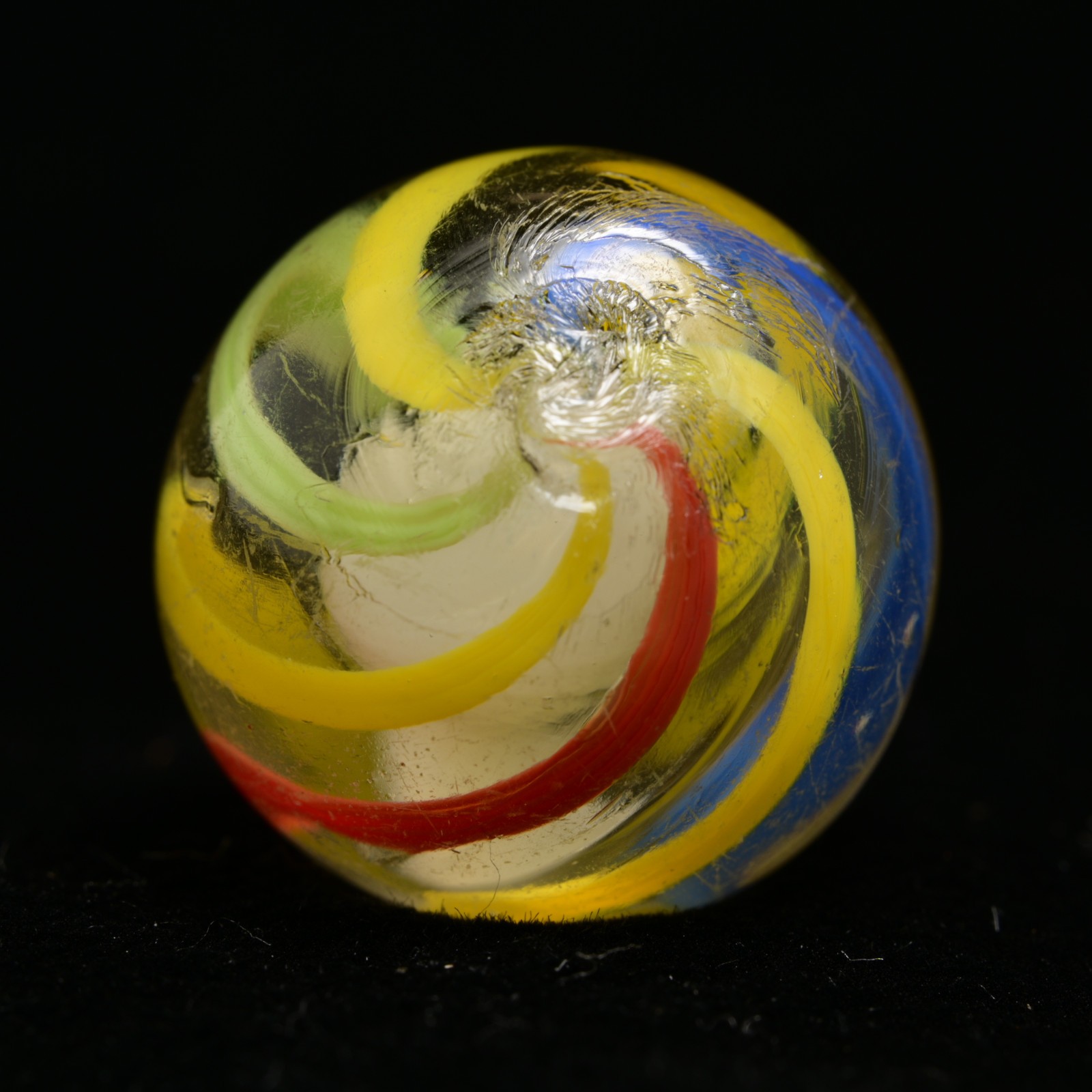 Solid Core German Handmade Antique Marble English Style Bright Band 17mm 21/32”
