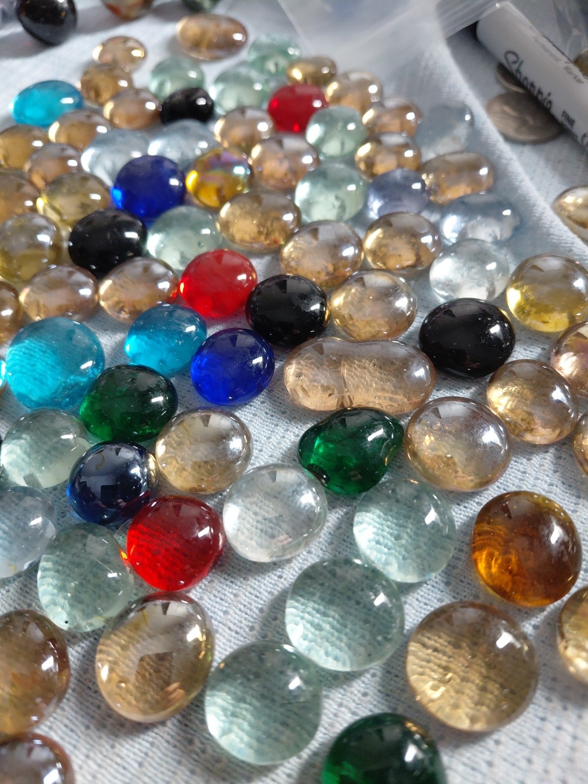 LOT OF (50) JABO FLAT CLASSIC 5/8″ MARBLE GEMS $8.99.