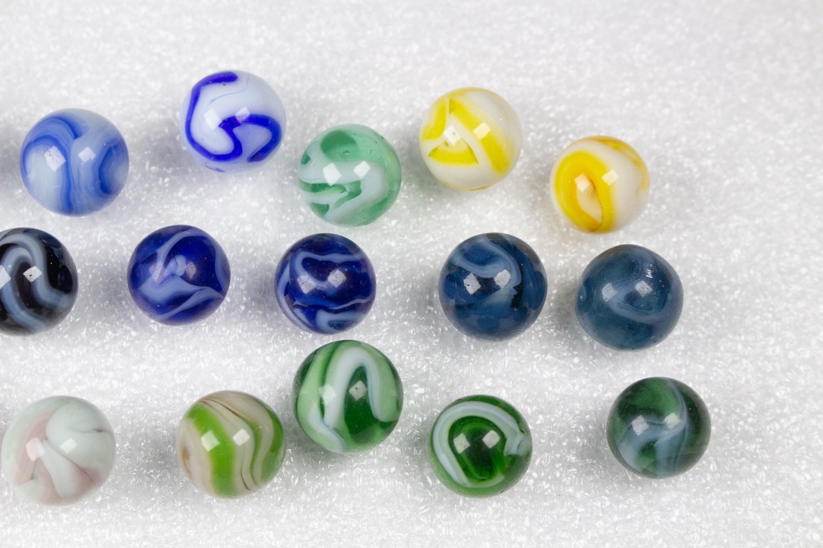 Vintage Marbles Lot of x19 Alley Agate, etc. West Virginia Swirls nice mix
