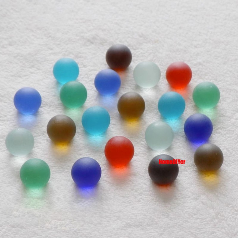 16mm Colourful Glass Marbles Solid Balls Traditional Kids’ Toys Games Decorative