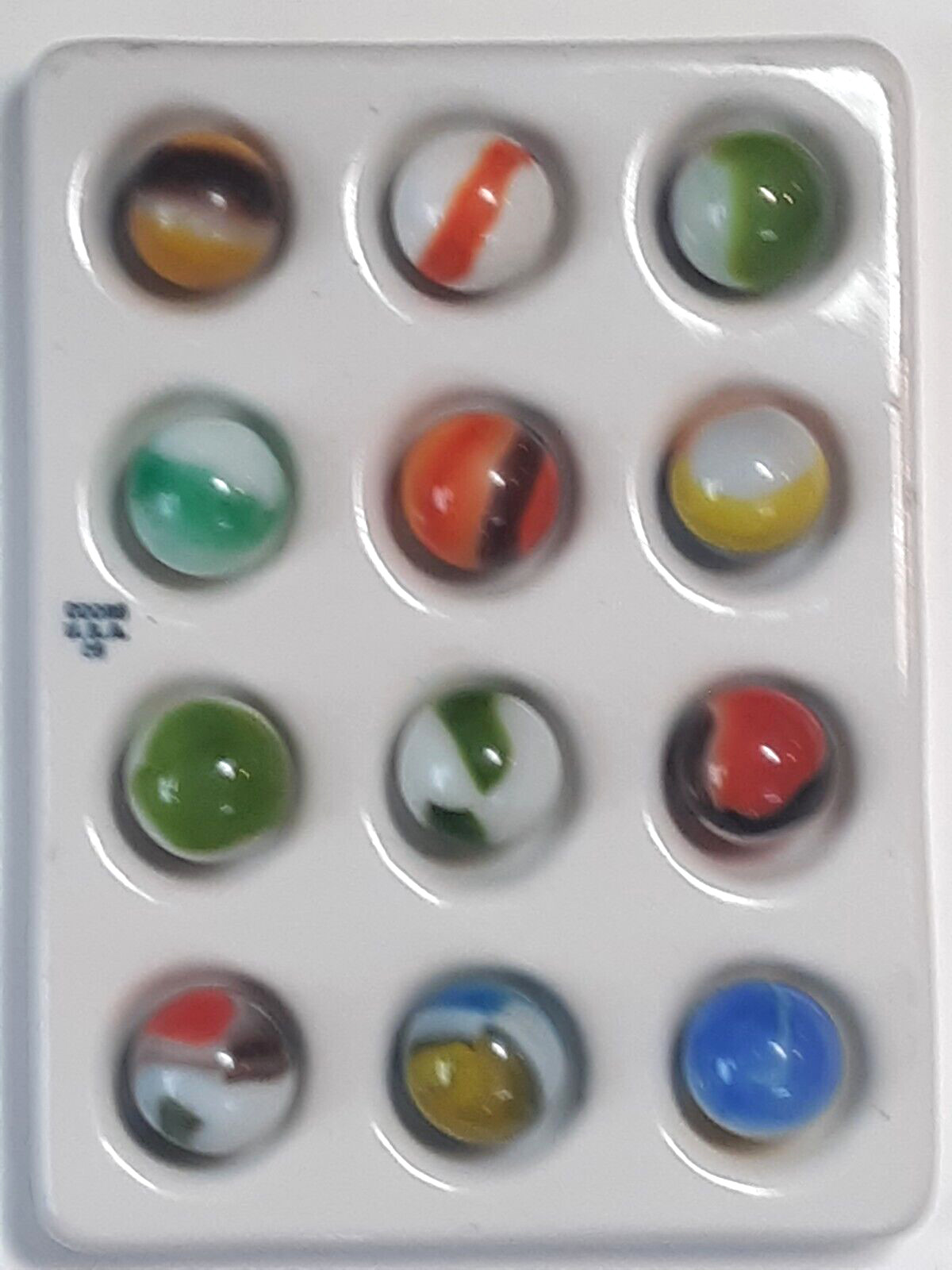 Twelve Wet Mint Vintage Vitro Agate Patches, Collector Marbles #3