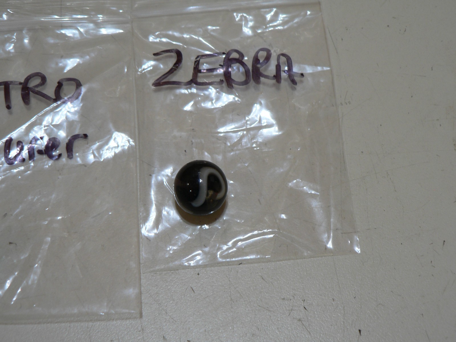 Vintage Akro Agate, Swirl, Peltier, Ball Button, Vitro Congurer Zebra Marbles