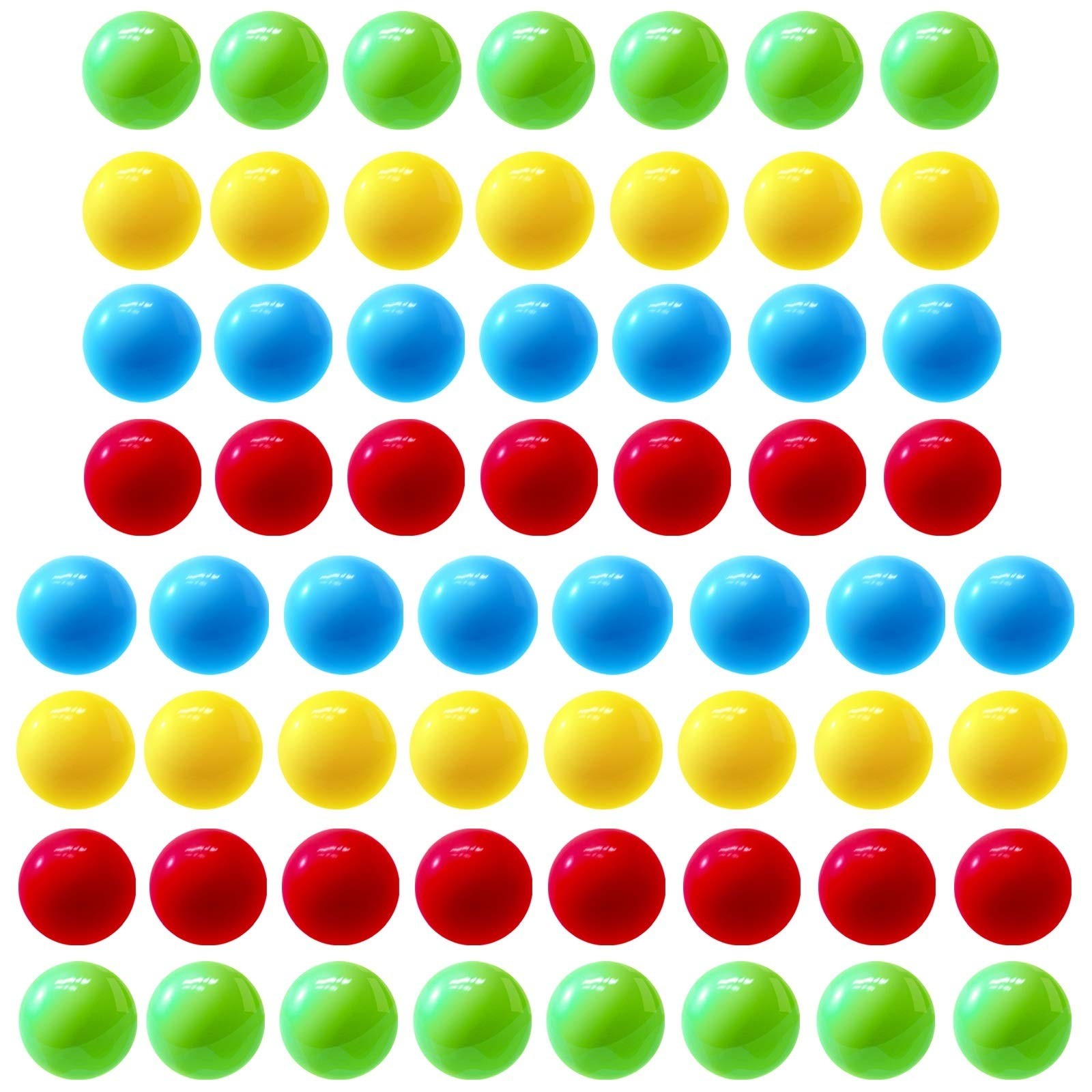 60Pcs Game Marbles Balls with Hungry Hungry Hippos(4 Colors)