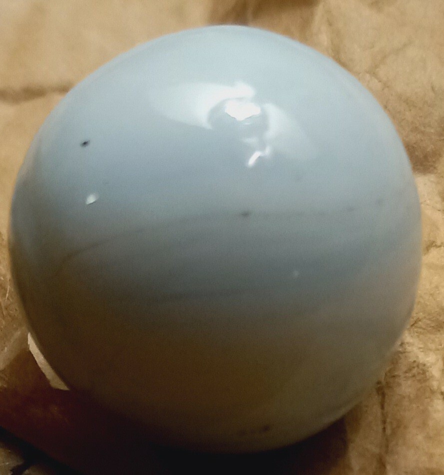 Old Sky Blue Swirl Agate Toy Marble 15mm Christensen?? (M7)