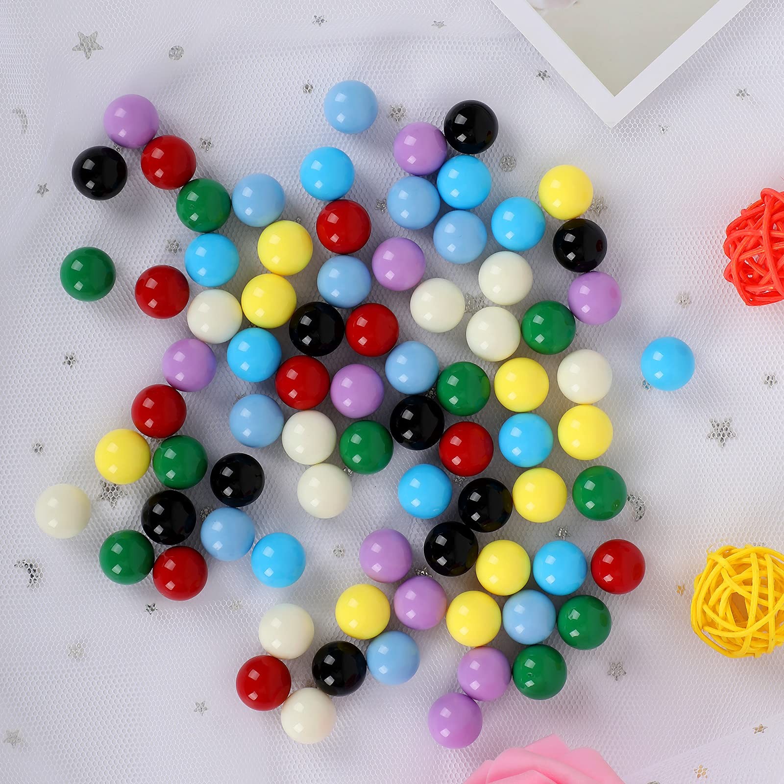 Game Marbles,80pcs Solid Color Game Balls for Chinese Checkers,Aggravation Ga