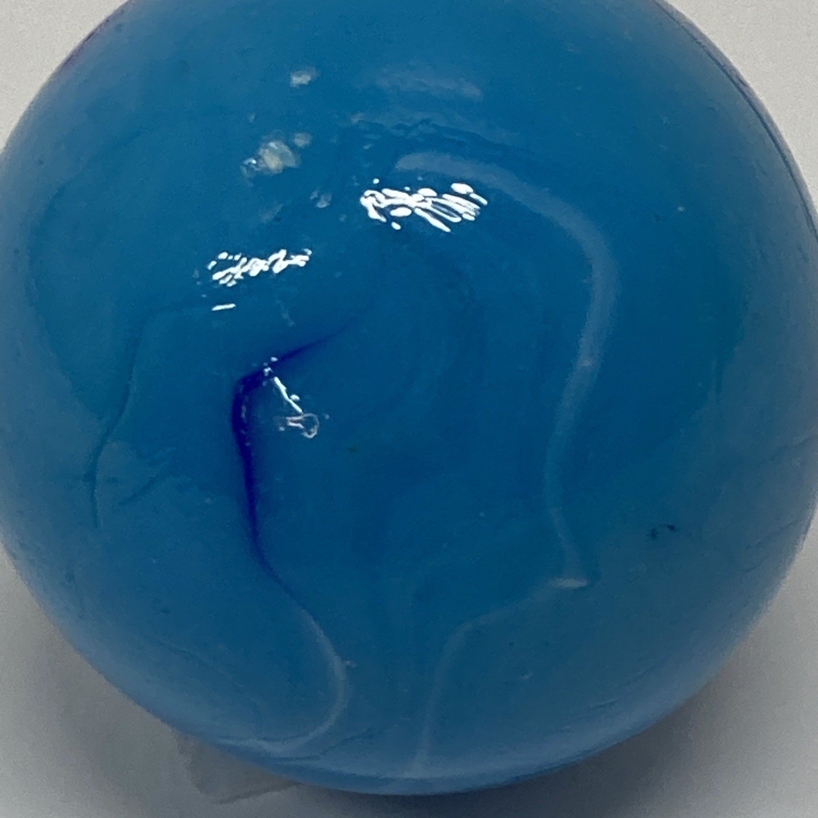 Vintage Neptune Marble Pale Blue with White and Dark Blue Swirls