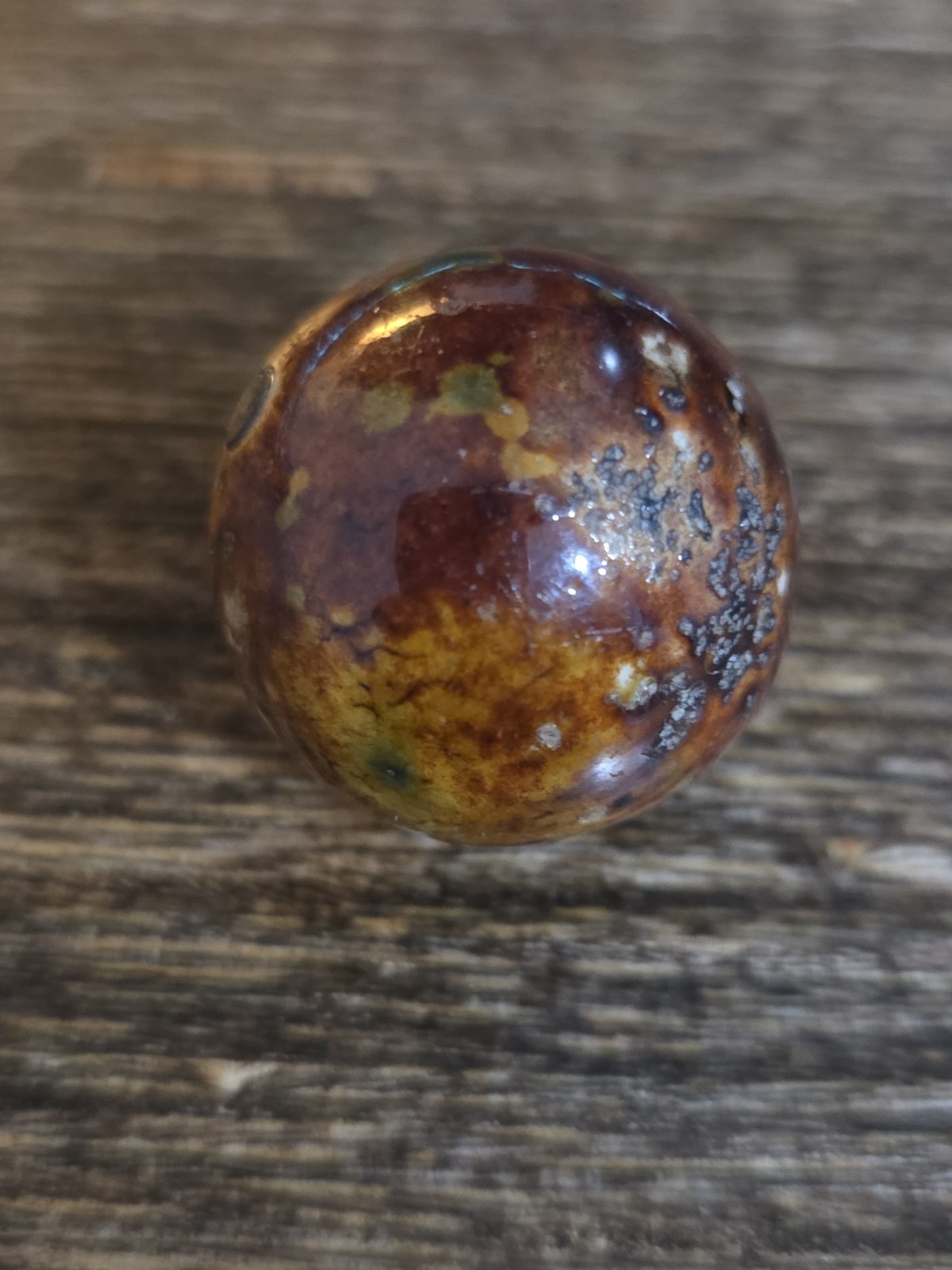 Antique Bennington Victorina era Clay Toy Marble .91 Inch