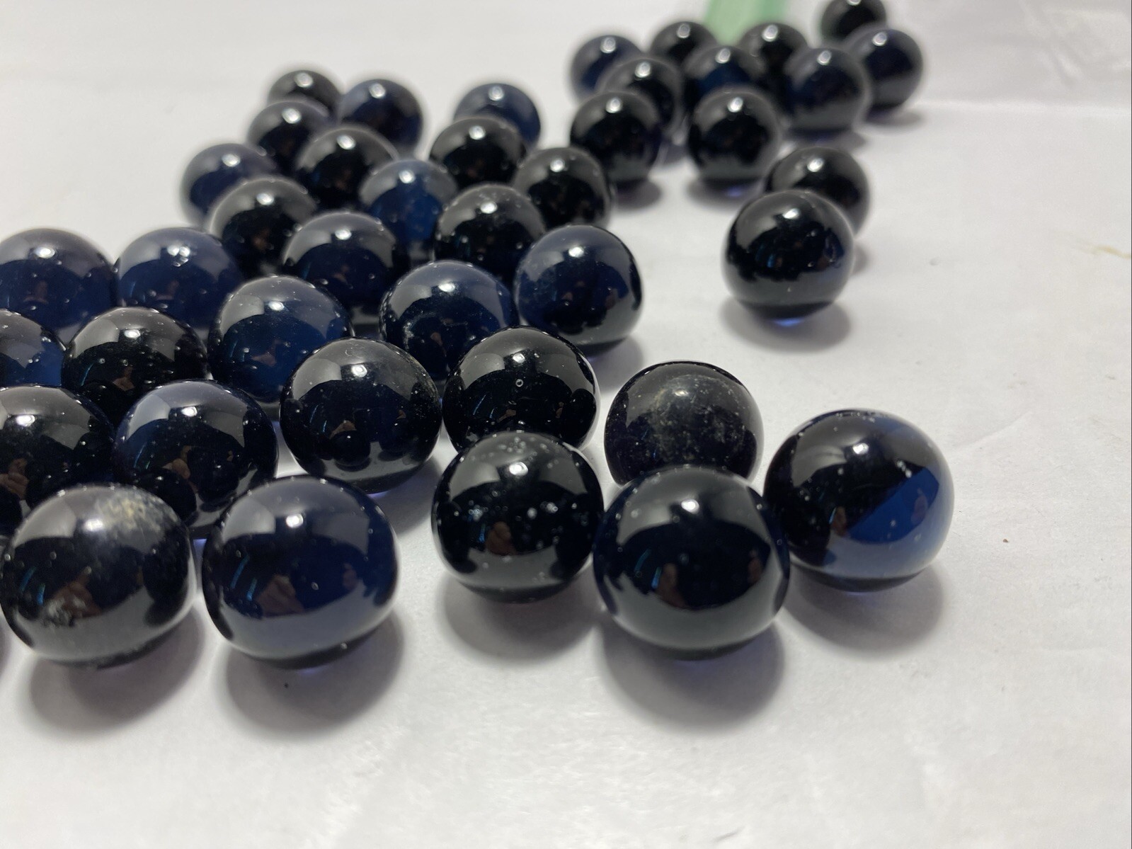 Glass Marbles 5/8″ Lot of 50 Translucent Dark Bluish/Purple Marbles