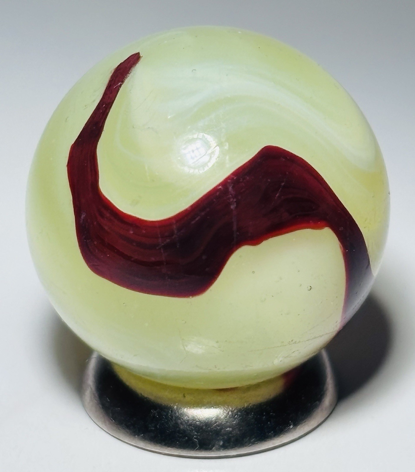 Big Boy Vintage Lemonade OXblood Swirl Marble .77” Near Mint- Condition