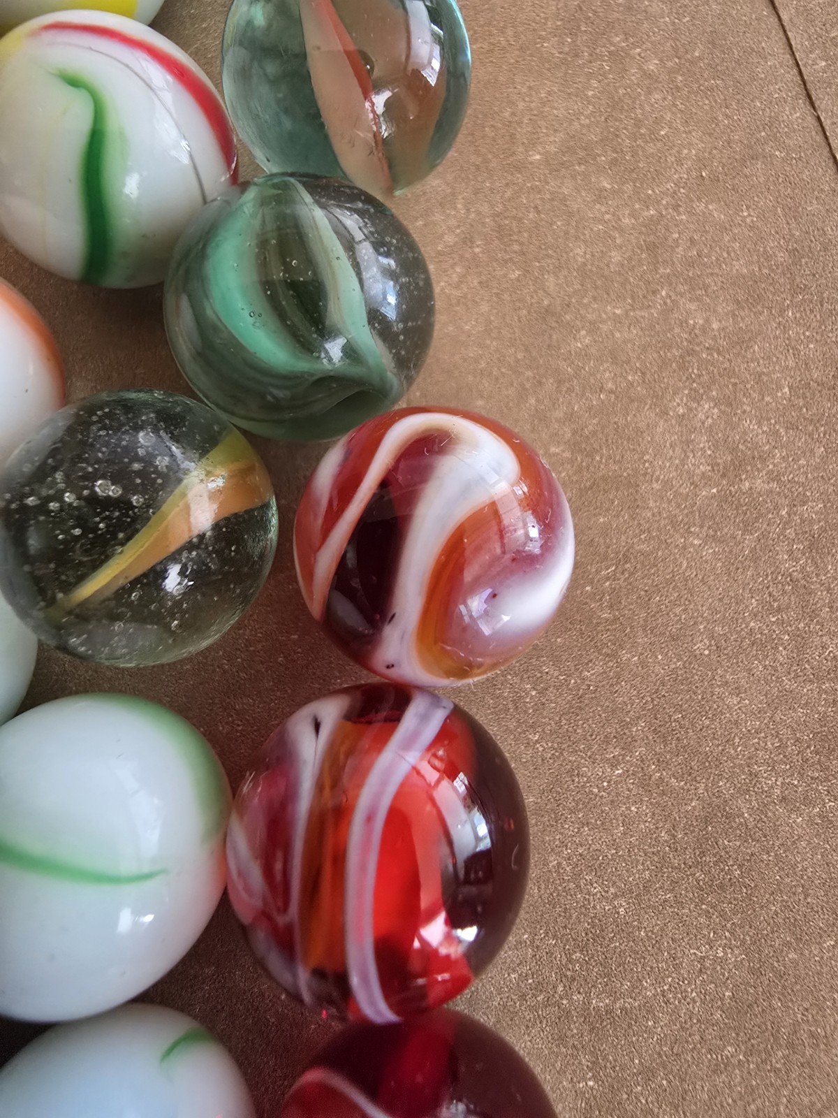 Vintage Marbles Cat’s Eyes, Asian Imperial, and Vacor Red Roosters. LOT of 25