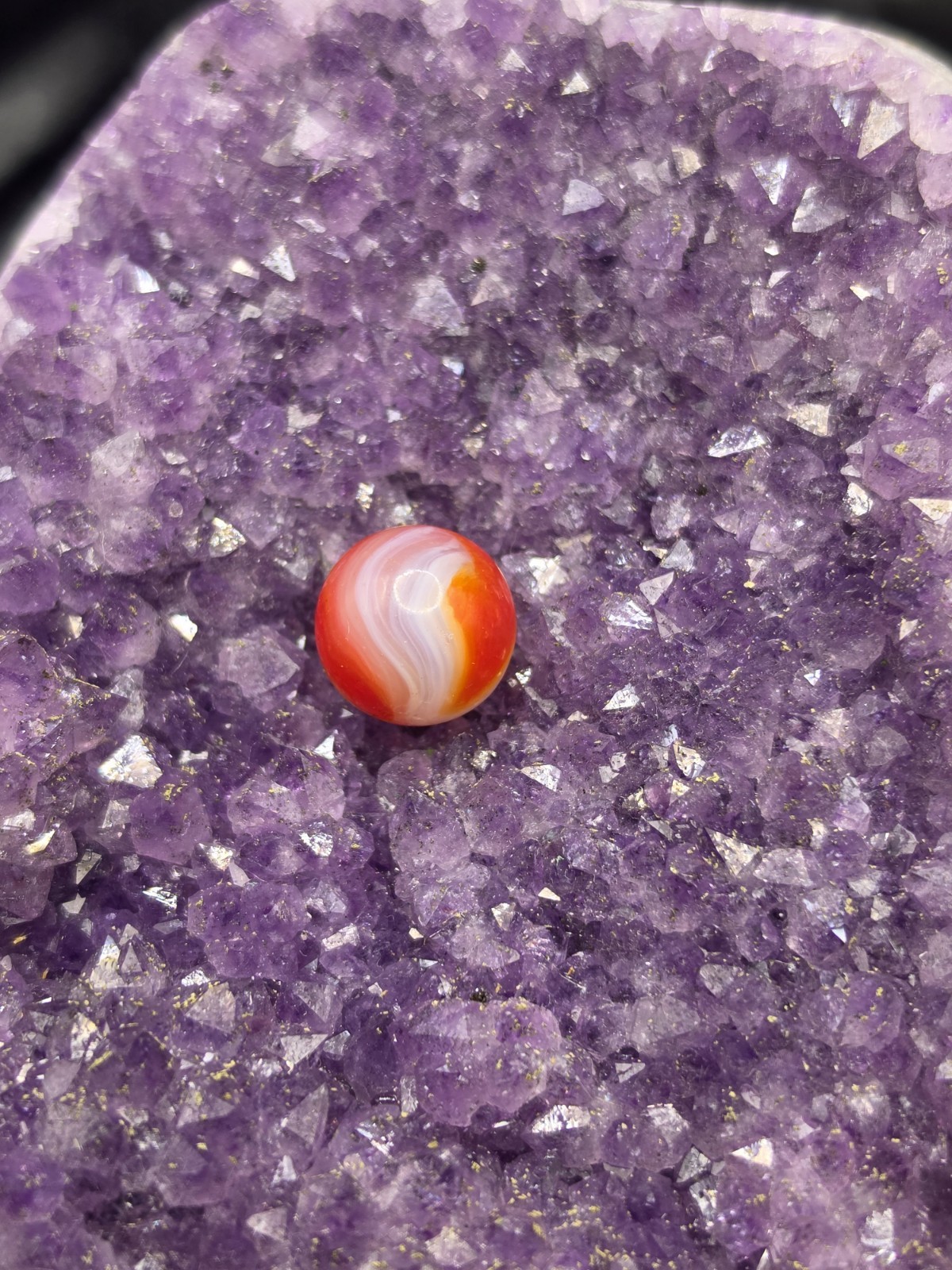 Vintage AKRO AGATE ORANGE – WHITE