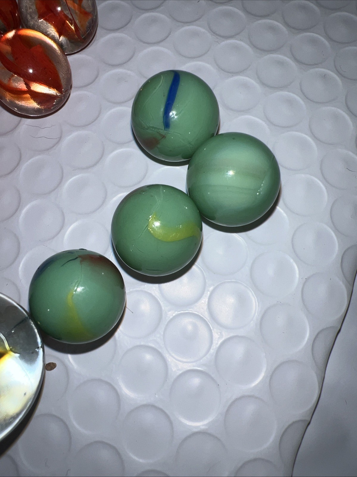 Lot of 43 Antique Vintage Marbles Opaque Swirl Shooter Agate Marble Cats Eye